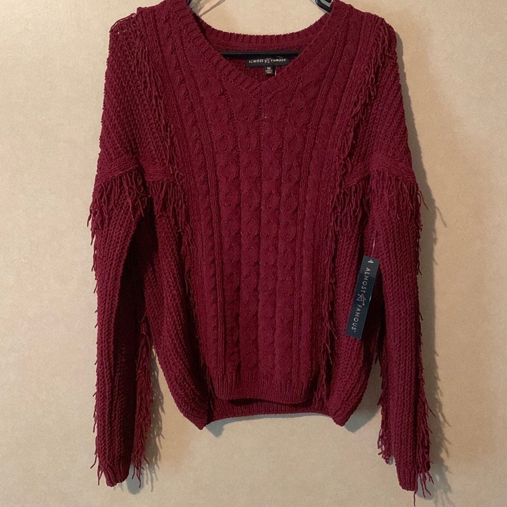 Almost Famous Fringe Sweater